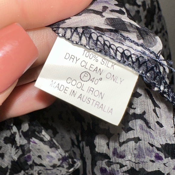 Watson X Watson floral silk button front blouse 6 office silk - Picture 5 of 9